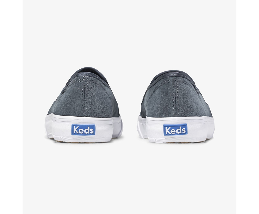 Slip Ons Keds Mujer Grises - Double Decker Suede - 4062-MFWKH